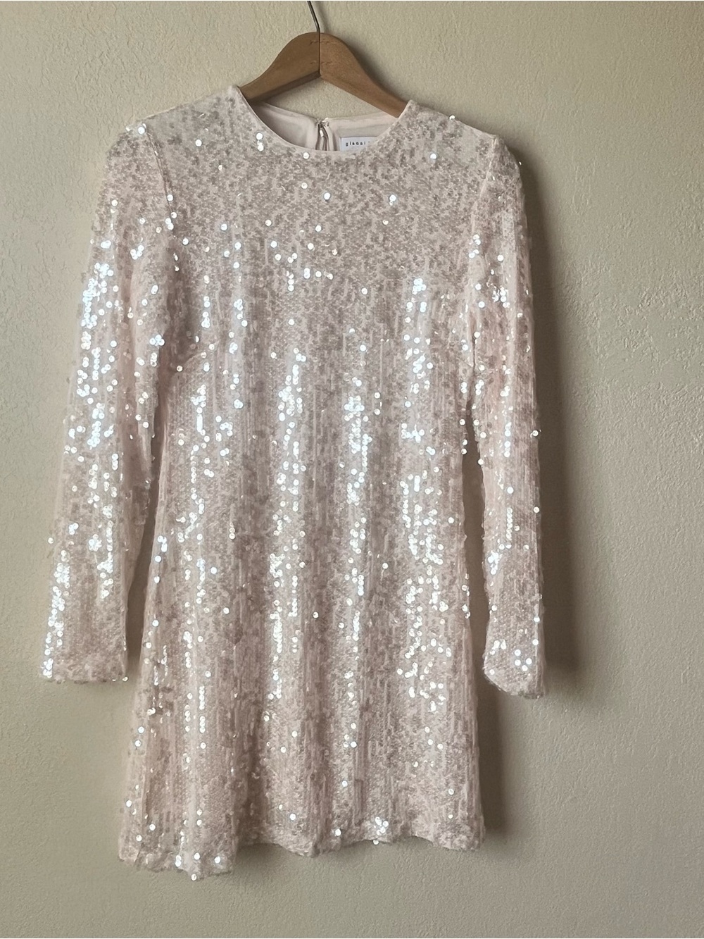 Gianni Bini White Sequined Mini Dress